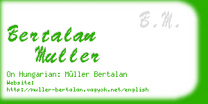 bertalan muller business card
